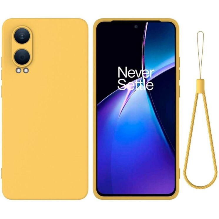 Защитный чехол Deexe Silicone Case для OnePlus Nord CE 4 Lite - Yellow: фото 1 из 8