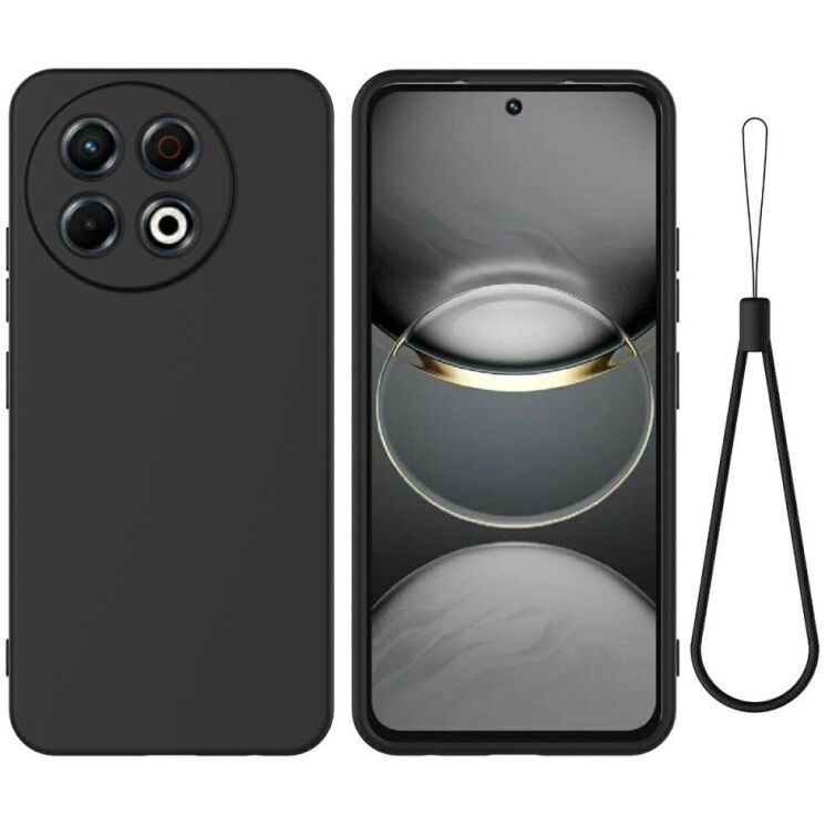 Защитный чехол Deexe Silicone Case для TECNO Spark 30 Pro - Black: фото 1 из 8