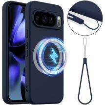 Захисний чохол Deexe Silicone Case with MagSafe для Google Pixel 10 Pro XL - Dark Blue: фото 1 з 9