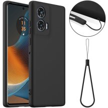 Защитный чехол Deexe Silicone Case with MagSafe для Motorola Edge 50 Fusion - Black: фото 1 из 9