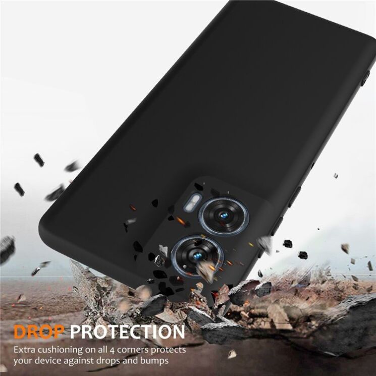 Защитный чехол Deexe Silicone Case with MagSafe для Motorola Edge 50 Fusion - Black: фото 3 из 9