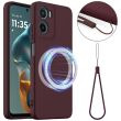 Захисний чохол Deexe Silicone Case with MagSafe для Motorola Moto G05 / Moto E15 - Wine Red (372737WR)