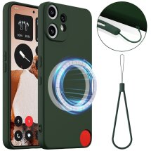 Захисний чохол Deexe Silicone Case with MagSafe для Nothing CMF Phone 2 Pro - Dark Green: фото 1 з 9