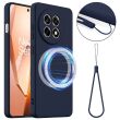 Защитный чехол Deexe Silicone Case with MagSafe для OnePlus 13R / Ace 5 / Ace 5 Pro - Dark Blue (373746DB)