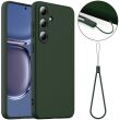 Защитный чехол Deexe Silicone Case with MagSafe для Samsung Galaxy S25 FE (S731) - Dark Green (386978BG)