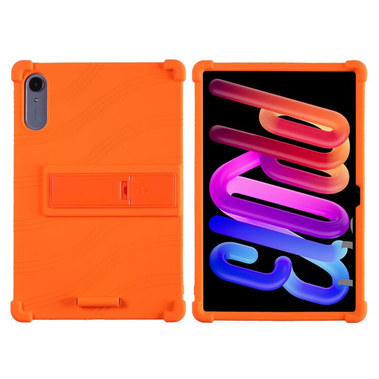 Захисний чохол Deexe Silicone Kickstand для Lenovo Idea Tab Pro Gen 2 - Orange: фото 1 з 18