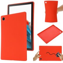 Защитный чехол Deexe Silicone Shell для Samsung Galaxy Tab A8 10.5 (X200/205) - Red: фото 1 из 12