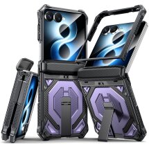 Защитный чехол Deexe Tank Stand для Samsung Galaxy Flip 8 - Purple: фото 1 из 9