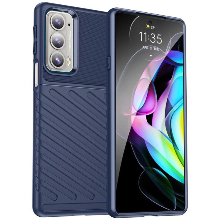 Захисний чохол Deexe Thunder Series для Motorola Edge 20 - Blue: фото 1 з 8