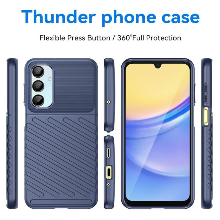 Защитный чехол Deexe Thunder Series для Samsung Galaxy A16 (A165) - Blue: фото 3 из 12