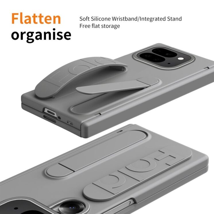 Защитный чехол Deexe Wristband Case для Google Pixel 9 Pro Fold - Grey: фото 5 из 13