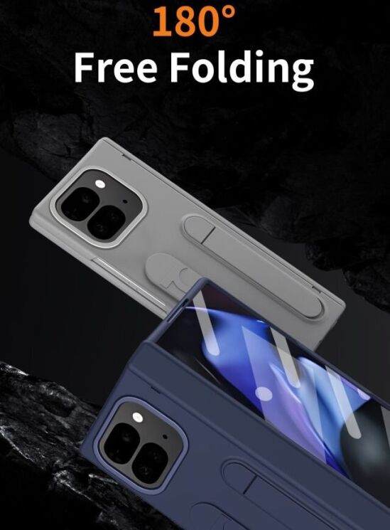 Защитный чехол Deexe Wristband Case для Google Pixel 9 Pro Fold - Grey: фото 12 из 13