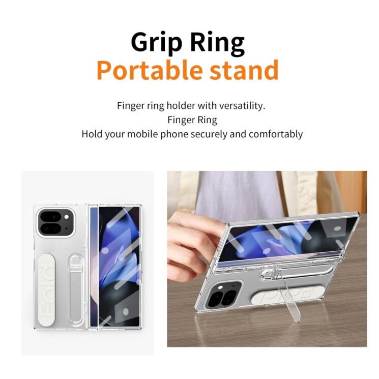 Защитный чехол Deexe Wristband Case для Google Pixel 9 Pro Fold - Grey: фото 9 из 13