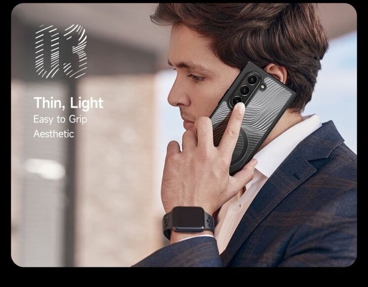 Захисний чохол DUX DUCIS Aimo Series Magnetic для Samsung Galaxy Fold 6 - Black: фото 13 з 14