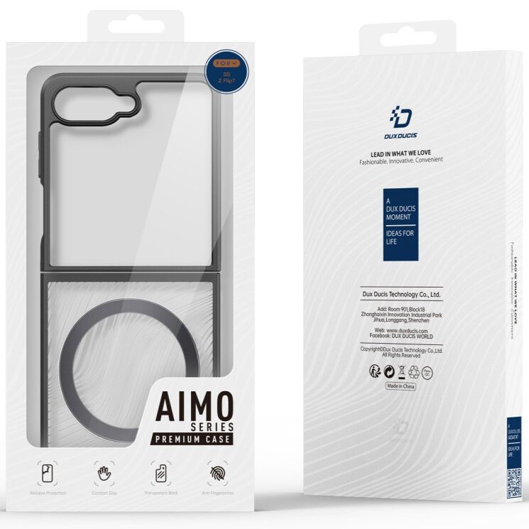 Защитный чехол DUX DUCIS Aimo Series Magnetic (FF) для Samsung Galaxy Flip 7 - Black: фото 3 из 10