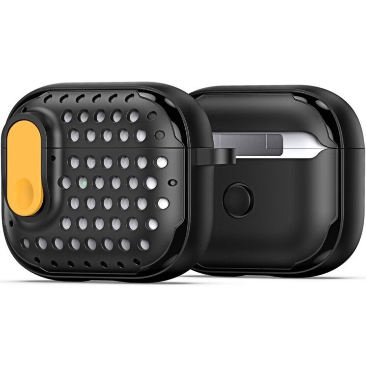 Защитный чехол DUX DUCIS PECM Series для Apple AirPods Pro - Black / Yellow: фото 2 из 19