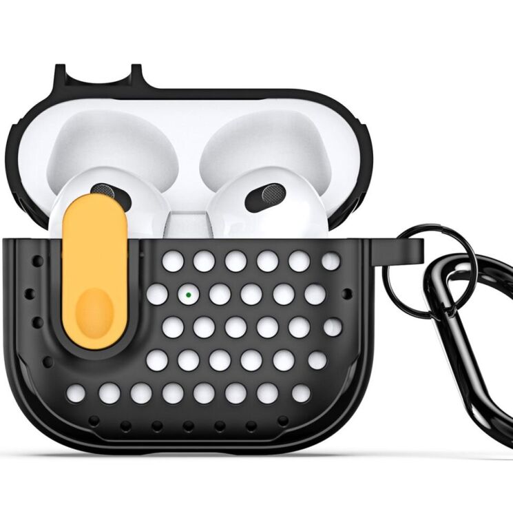 Защитный чехол DUX DUCIS PECM Series для Apple AirPods Pro - Black / Yellow: фото 1 из 19