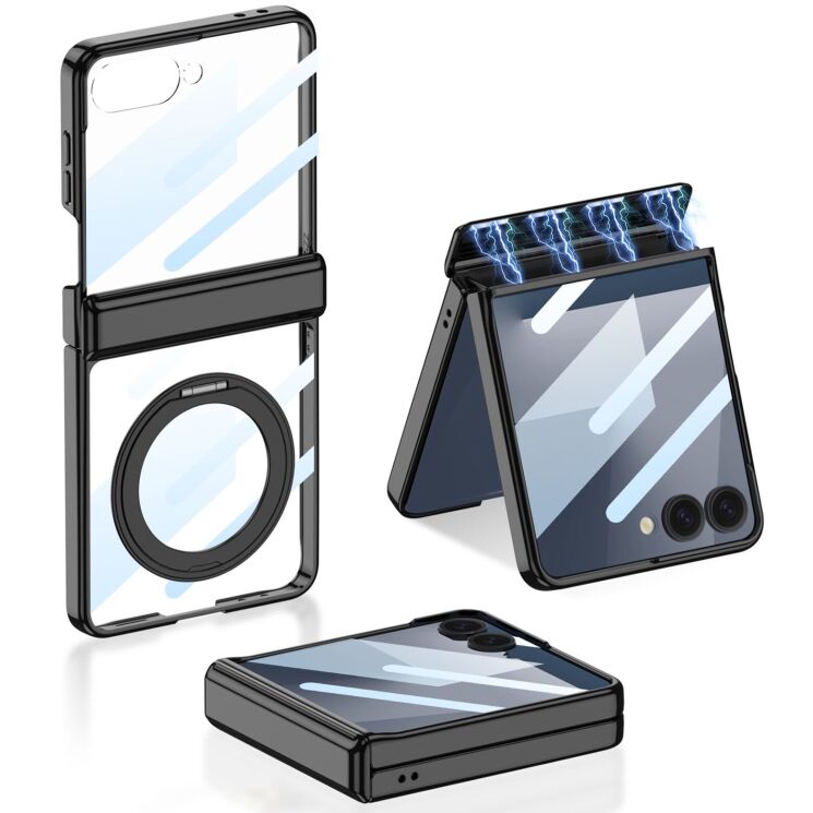 Защитный чехол GKK Hinge Magnetic для Samsung Galaxy Flip 7 - Black: фото 1 из 10