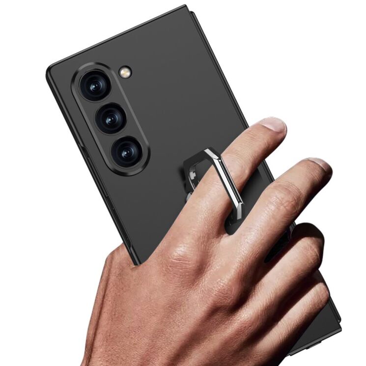 Защитный чехол GKK Ring Shell для Samsung Galaxy Fold 6 - Grey: фото 5 из 8