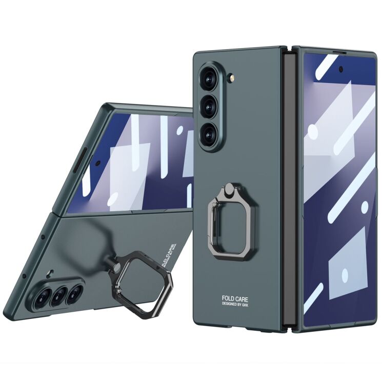 Захисний чохол GKK Ring Shell для Samsung Galaxy Fold 7 - Green: фото 1 з 11