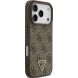 Защитный чехол Guess Leather 4G Triangle Strass MagSafe для iPhone 17 Pro (GUHMP17LP4TDPLW) - Brown (403270Z). Фото 4 из 9