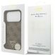 Защитный чехол Guess Leather 4G Triangle Strass MagSafe для iPhone 17 Pro (GUHMP17LP4TDPLW) - Brown (403270Z). Фото 8 из 9