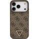 Защитный чехол Guess Leather 4G Triangle Strass MagSafe для iPhone 17 Pro (GUHMP17LP4TDPLW) - Brown (403270Z). Фото 2 из 9