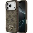 Защитный чехол Guess Leather 4G Triangle Strass MagSafe для iPhone 17 Pro (GUHMP17LP4TDPLW) - Brown (403270Z)