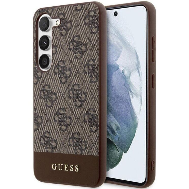 Защитный чехол Guess Stripe Collection для Samsung Galaxy S24 Plus (S926) - Brown: фото 1 из 8