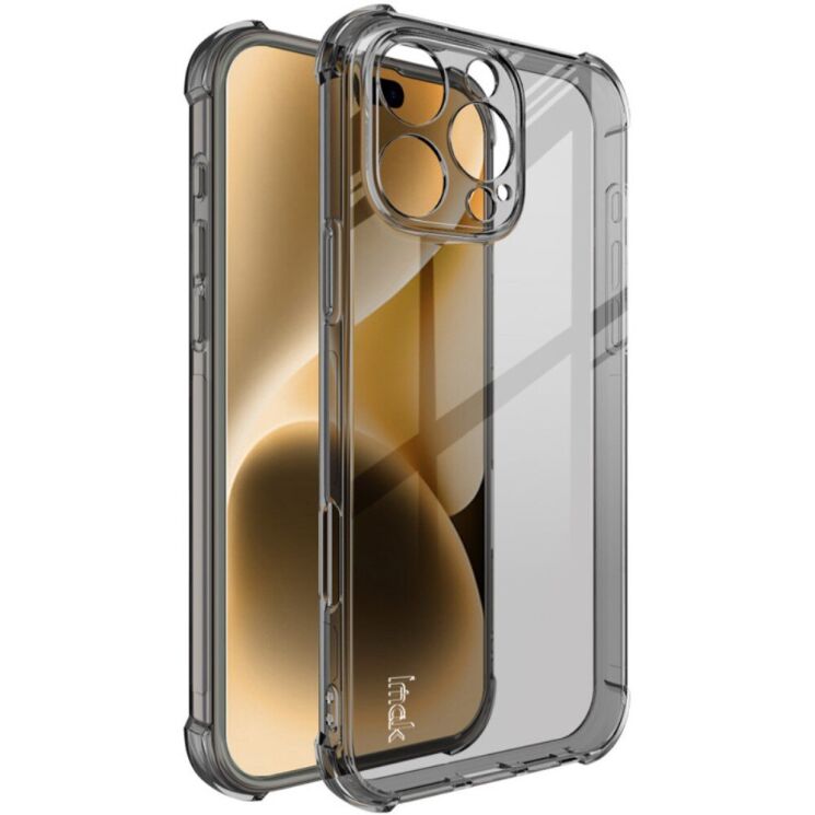Защитный чехол IMAK Airbag MAX Case для Apple iPhone 16 Pro Max - Transparent Black: фото 1 из 11