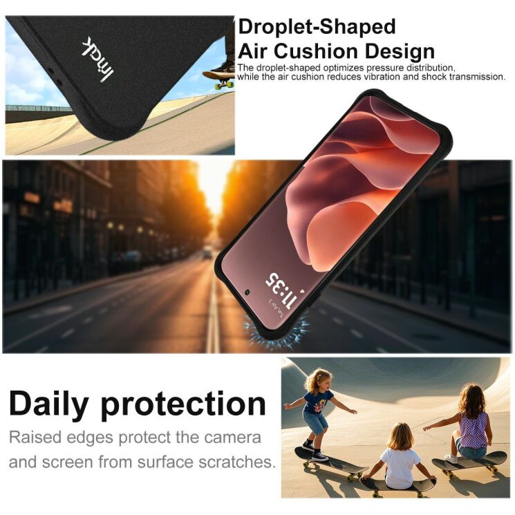 Захисний чохол IMAK Airbag Sand Case для Motorola Edge 70 Pro - Matte Black (412023MB) Захисний чохол IMAK Airbag Sand Case для Motorola Edge 70 Pro - Matte Black: фото 5 з 8