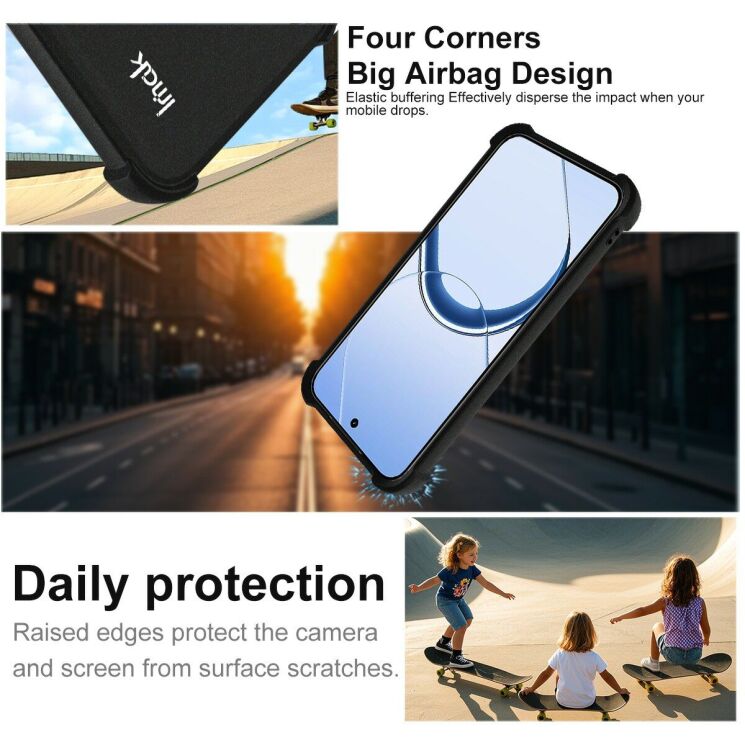 Захисний чохол IMAK Airbag Sand Case для Realme 16 - Black: фото 5 з 9
