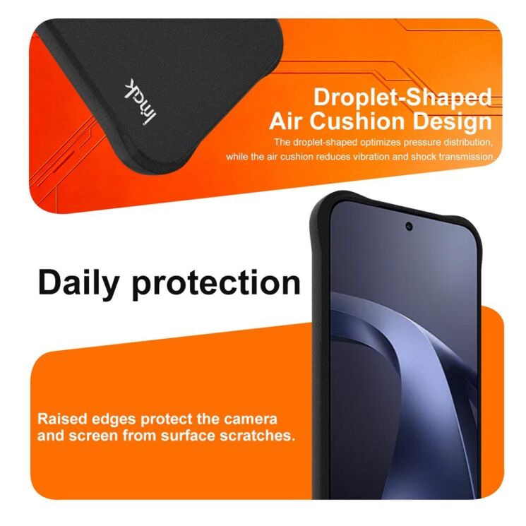 Защитный чехол IMAK Airbag Sand Case with MagSafe для Xiaomi 17T Pro - Matte Black: фото 8 из 12