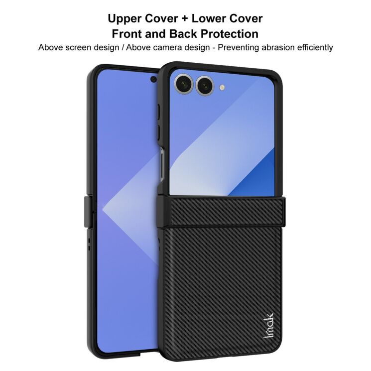 Захисний чохол IMAK Carbon Case (FF) для Samsung Galaxy Flip 7 - Black: фото 7 з 8