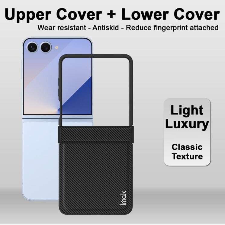 Захисний чохол IMAK Carbon Case (FF) для Samsung Galaxy Flip 7 - Black: фото 5 з 8