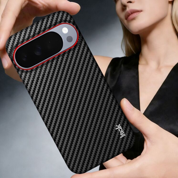 Защитный чехол IMAK Carbon Guard для Google Pixel 10 Pro XL - Carbon Fiber: фото 7 из 8