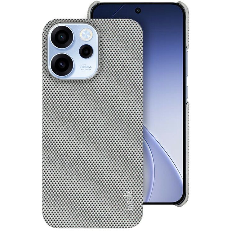Защитный чехол IMAK Fabric Case для OPPO Reno 15 F - Light Grey: фото 1 из 8