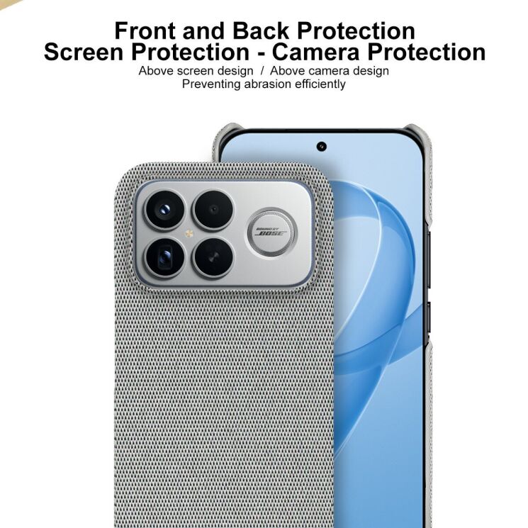 Защитный чехол IMAK Fabric Case для Xiaomi Poco F8 Ultra - Black: фото 6 из 7