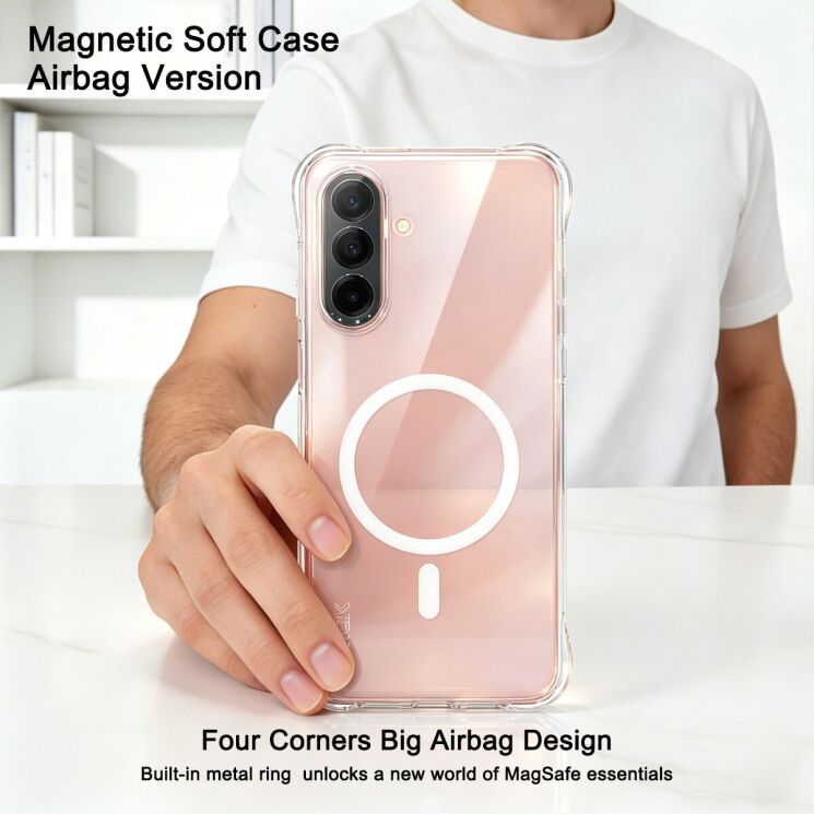 Защитный чехол IMAK Space Shield MagSafe для Samsung Galaxy A26 (A266) - Transparent: фото 3 из 10