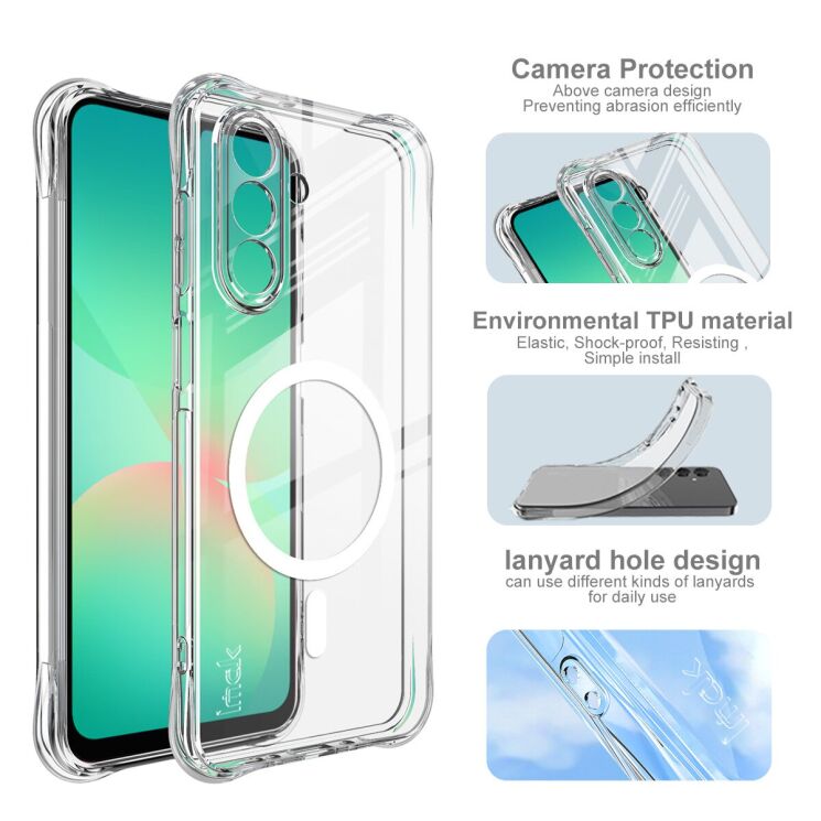 Защитный чехол IMAK Space Shield MagSafe для Samsung Galaxy A26 (A266) - Transparent: фото 9 из 10