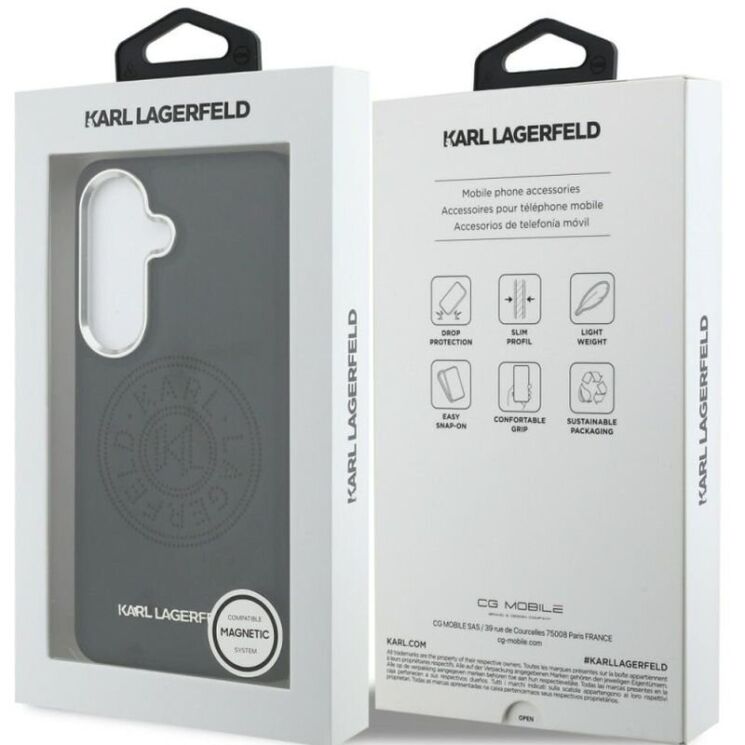Защитный чехол Karl Lagerfeld Perforated KL MagSafe для Samsung Galaxy S26 (S942) KLHMS26SPSKRPMK - Black: фото 8 из 8
