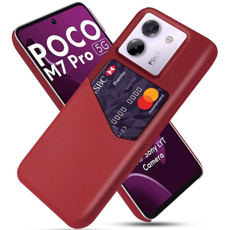Защитный чехол KSQ Business Pocket для Xiaomi Poco M7 Pro - Red: фото 1 из 4