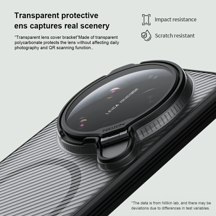 Защитный чехол NILLKIN CamShield Prop Magnetic (Clear Version) для Xiaomi 17 Ultra - Transparent Black: фото 8 из 15