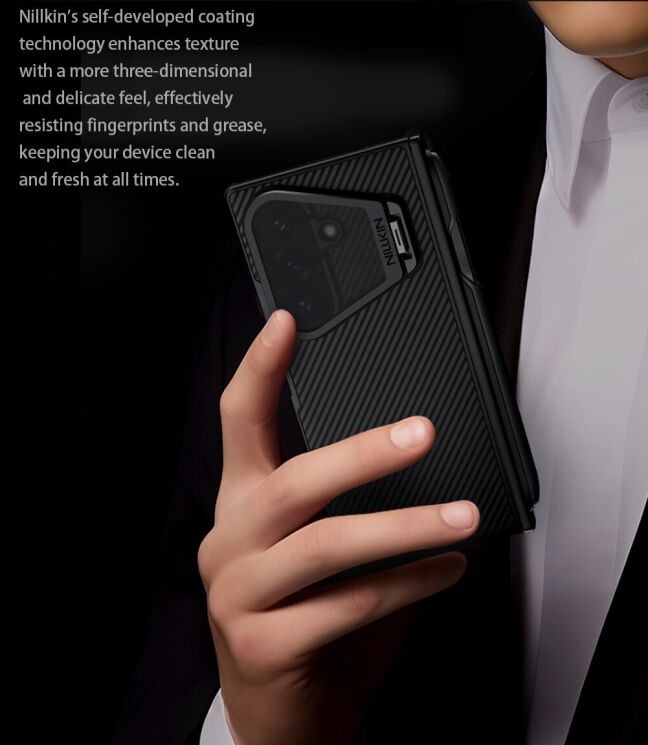 Захисний чохол NILLKIN CamShield Prop Magnetic (S Pen) для Samsung Galaxy Fold 8 Ultra - Black: фото 8 з 19