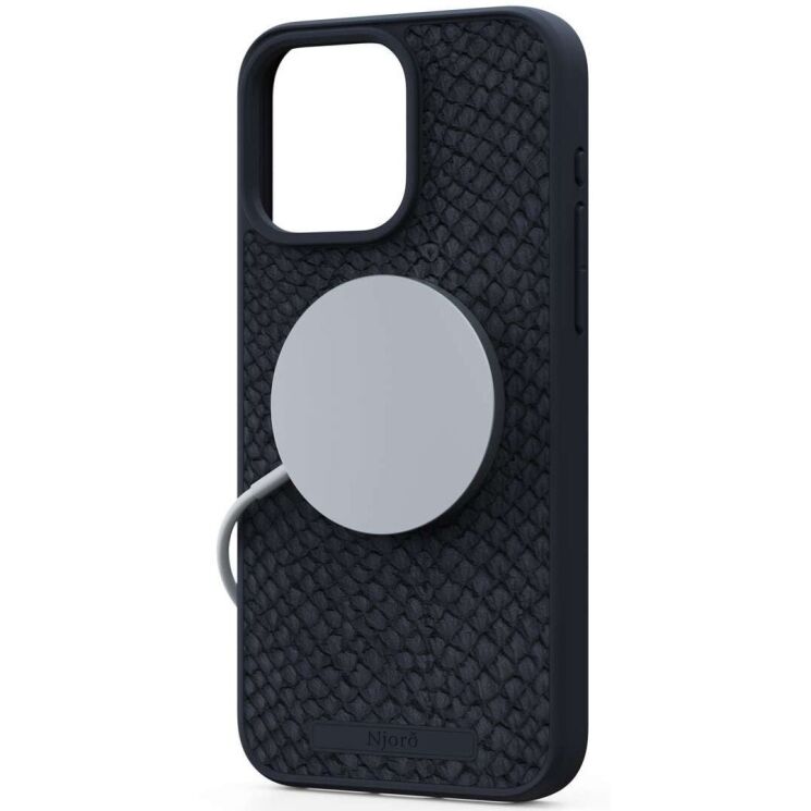 Защитный чехол Njord Salmon Leather MagSafe для Apple iPhone 15 Pro Max NA54SL00 - Black: фото 3 из 17
