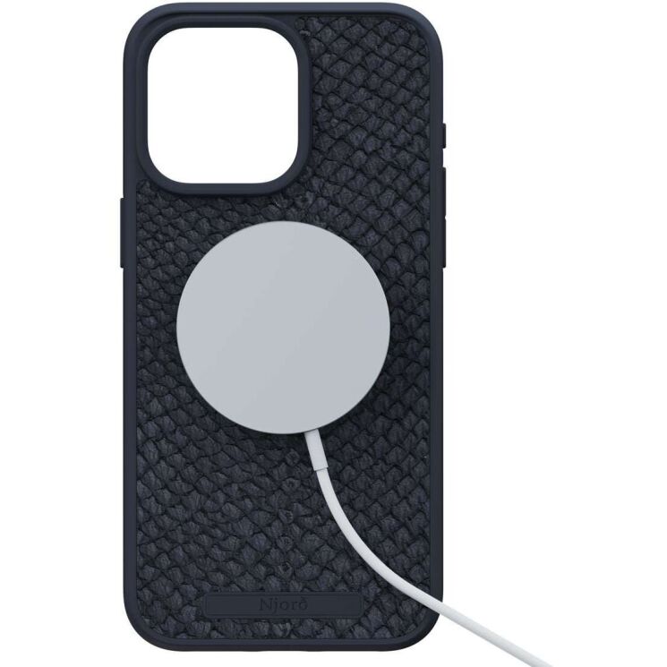 Защитный чехол Njord Salmon Leather MagSafe для Apple iPhone 15 Pro Max NA54SL00 - Black: фото 2 из 17