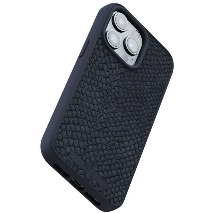 Защитный чехол Njord Salmon Leather MagSafe для Apple iPhone 15 Pro Max NA54SL00 - Black: фото 6 из 17