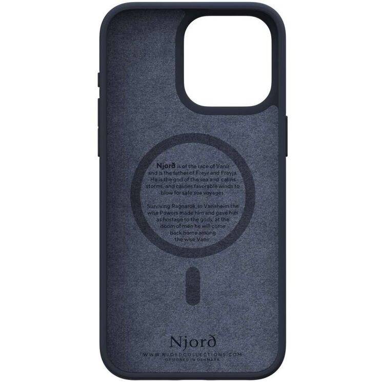 Защитный чехол Njord Salmon Leather MagSafe для Apple iPhone 15 Pro Max NA54SL00 - Black: фото 8 из 17