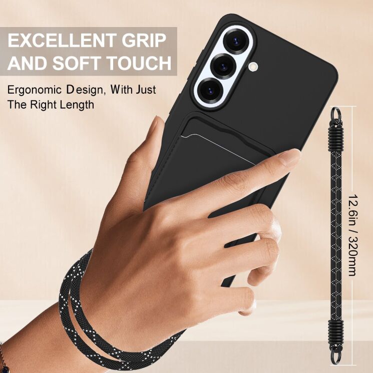 Защитный чехол Reframe Silicone Holder для Samsung Galaxy S26 Plus - Black: фото 4 из 8