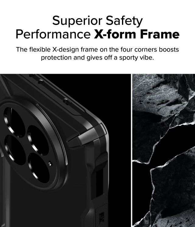 Защитный чехол Ringke Fusion X для OnePlus 13 (8800274967991) - Camo Black: фото 6 из 15